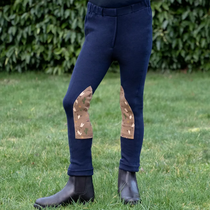 Hy Equestrian Cowboy Tots Jodhpurs - Navy/Beige